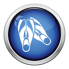 Image showing Icon of swimming flippers 