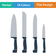 Image showing Kitchen knife set icon