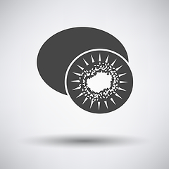 Image showing Kiwi icon on gray background