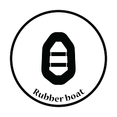 Image showing Icon of rubber boat 