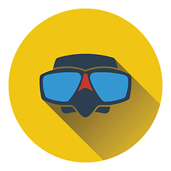 Image showing Icon of scuba mask 