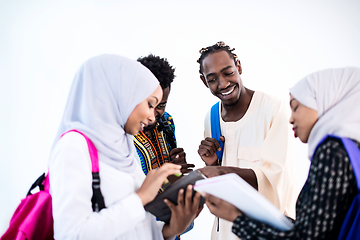 Image showing group of happy african students