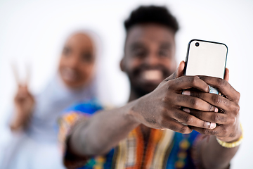 Image showing afro selfie