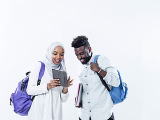 Image showing portrait of african students