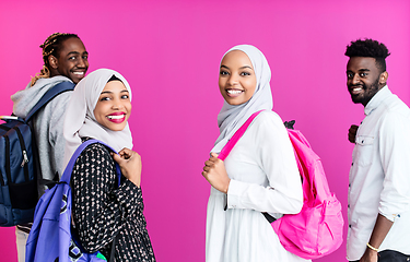 Image showing portrait of university students group