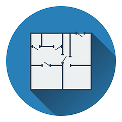 Image showing Icon of apartment plan