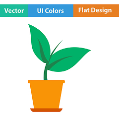 Image showing Plant in flower pot icon