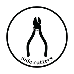 Image showing Icon of side cutters