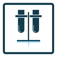 Image showing Lab flasks attached to stand icon