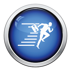 Image showing Accelerating businessman icon