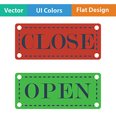 Image showing Shop door open and closed icon