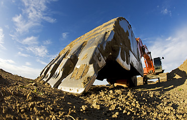 Image showing Backhoe closeup