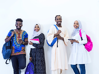 Image showing portrait of african students group