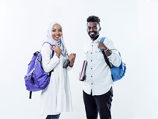 Image showing portrait of african students