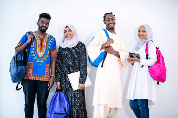 Image showing portrait of african students group