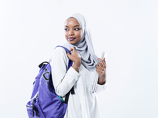 Image showing portrait of african female student