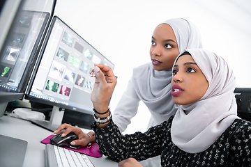 Image showing afro american modern muslim women