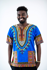 Image showing handsome african black man in traditional  clothes