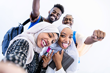 Image showing portrait of african students group