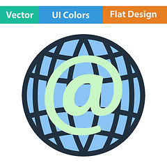 Image showing Global e-mail icon