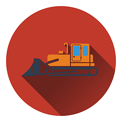Image showing Icon of Construction bulldozer