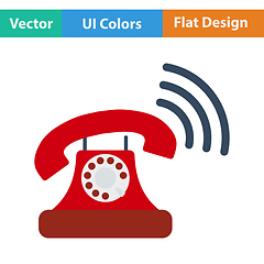 Image showing Old telephone icon