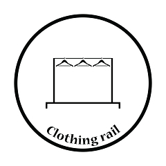 Image showing Clothing rail with hangers icon