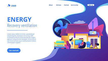 Image showing Ventilation system concept landing page.