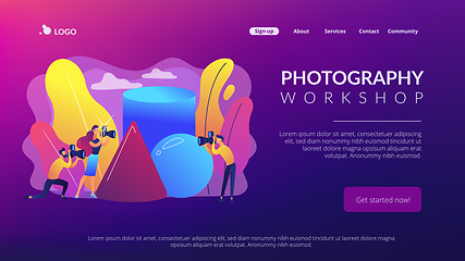 Image showing Photography workshop concept landing page.