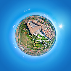 Image showing little planet Basilica della Santa Casa Loreto Italy