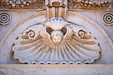 Image showing detail at the Basilica della Santa Casa in Italy Marche