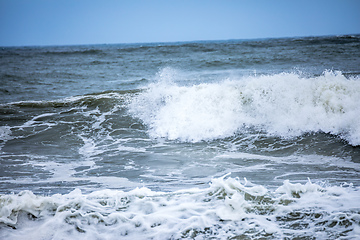 Image showing stormy ocean scenery background