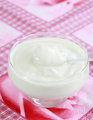 Image showing White yogurt