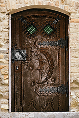 Image showing Old wooden door