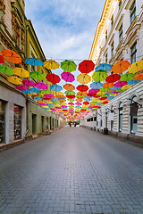 Image showing Umbrella street in Timisoara