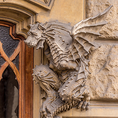 Image showing TURIN, ITALY - Dragon on Victory Palace facade 