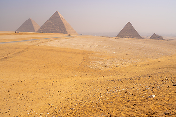 Image showing Pyramids of Giza near Cairo Egypt