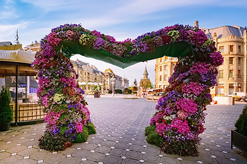 Image showing Flower arch on the square