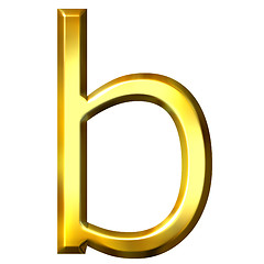 Image showing 3D Golden Letter b