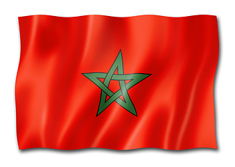 Image showing Moroccan flag isolated on white