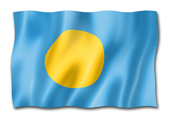 Image showing Palau flag isolated on white