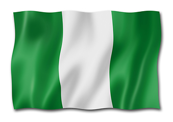 Image showing Nigerian flag isolated on white