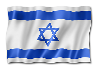 Image showing Israeli flag isolated on white