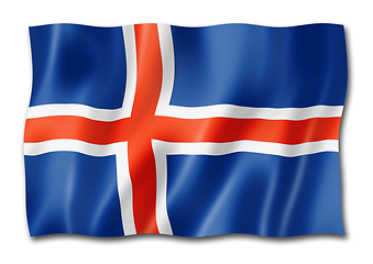 Image showing Icelandic flag isolated on white