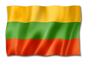 Image showing Lithuanian flag isolated on white