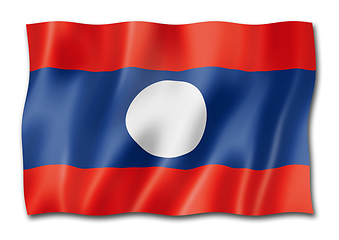 Image showing Laos flag isolated on white