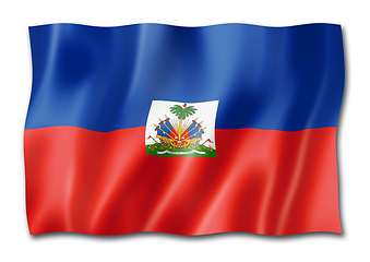 Image showing Haitian flag isolated on white