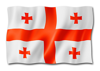 Image showing Georgian flag isolated on white