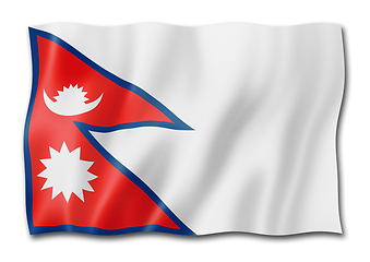 Image showing Nepalese flag isolated on white