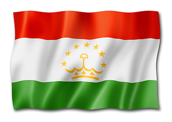 Image showing Tajikistan flag isolated on white